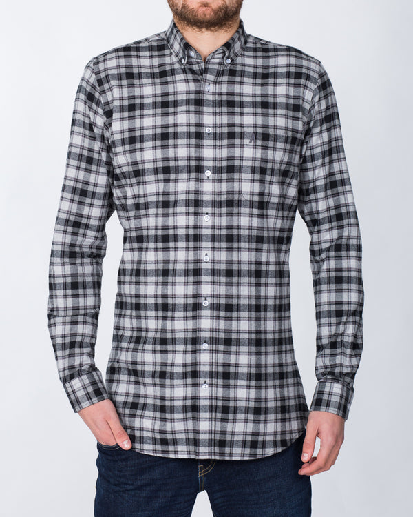 2t Slim Fit Long Sleeve Tall Shirt (grey/black)