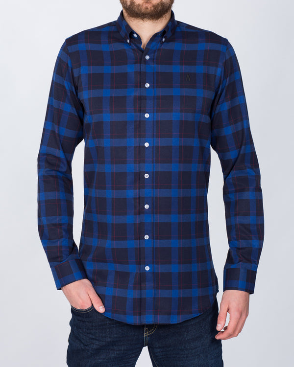 2t Slim Fit Long Sleeve Tall Shirt (blue/navy)