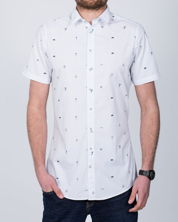 2t Short Sleeve Tall Shirt (white)