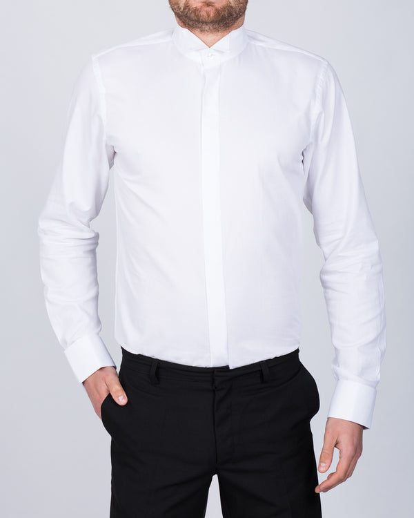 2t Slim Fit Wing Collar Tall Dress Shirt (white)