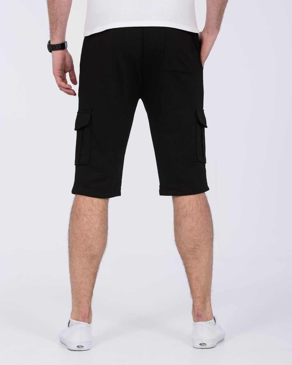 2t Freddy Tall Cargo Sweat Shorts (black)