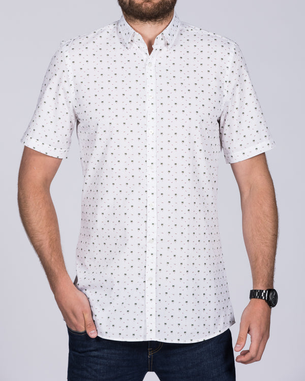 2t Leo Slim Fit Short Sleeve Tall Shirt (holiday white)