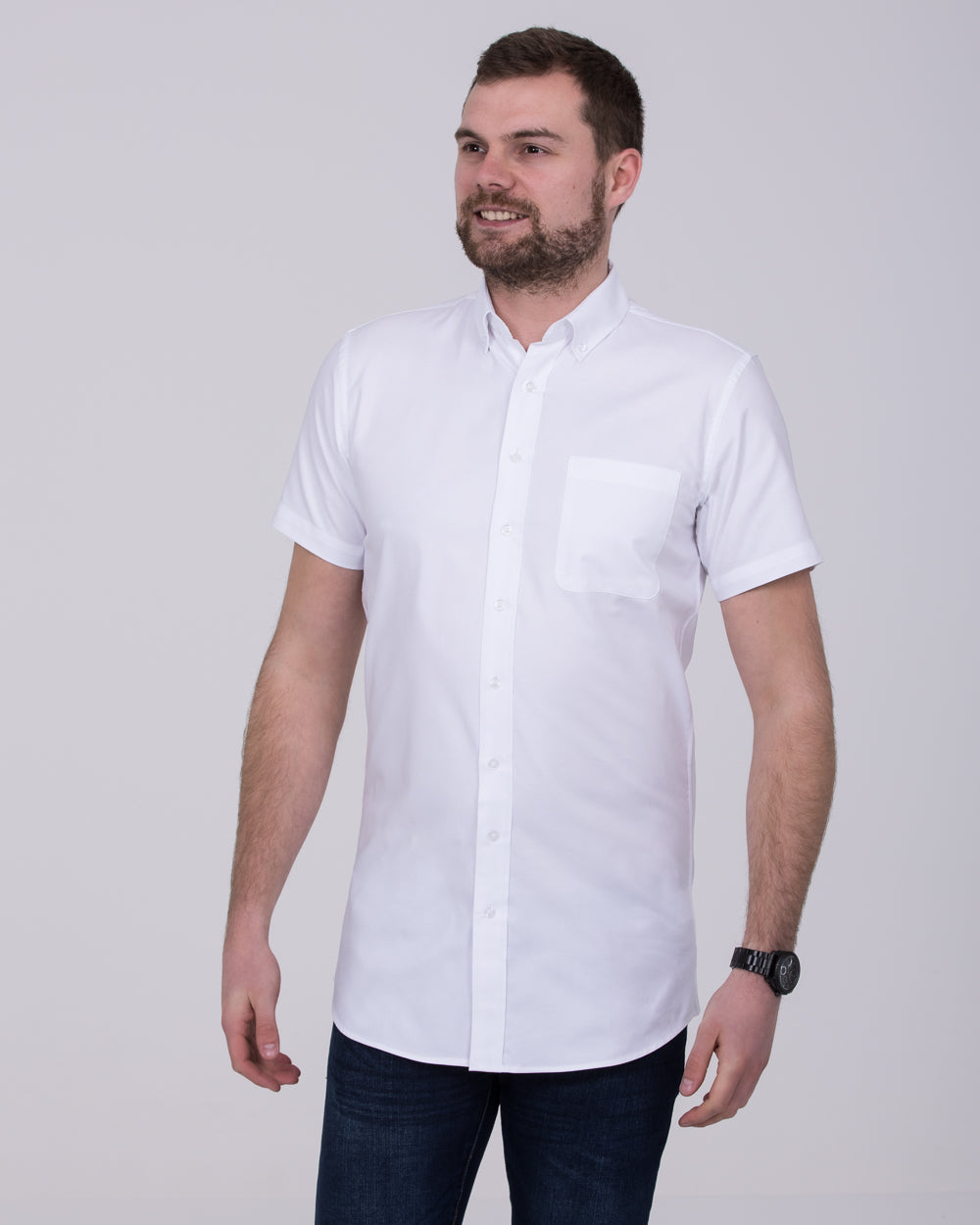 2t Slim Fit Short Sleeve Tall Shirt white