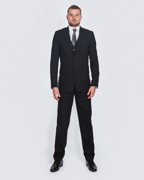 Skopes Regular Fit Wool Tall Suit (black)