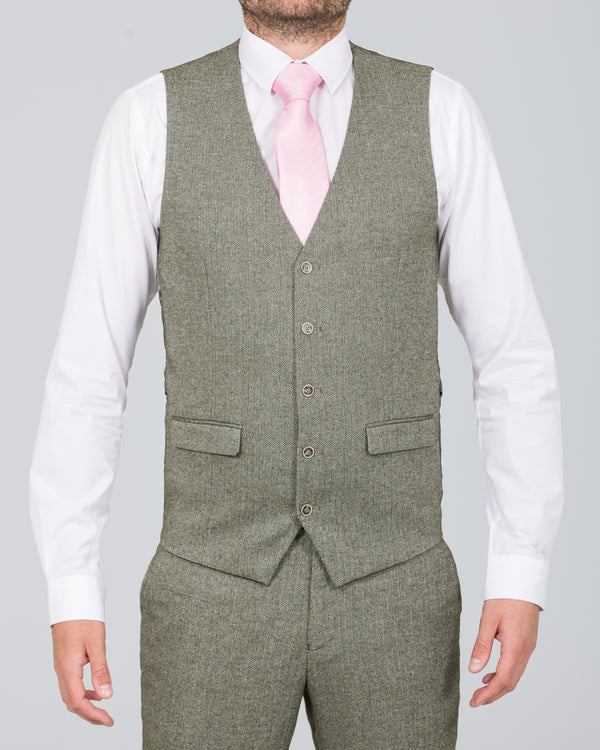 Skopes Jude Slim Fit Tall Suit (sage herringbone)