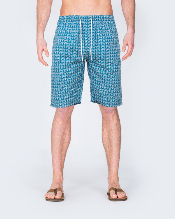 2t Tall Geometric Print Swim Shorts (blue)