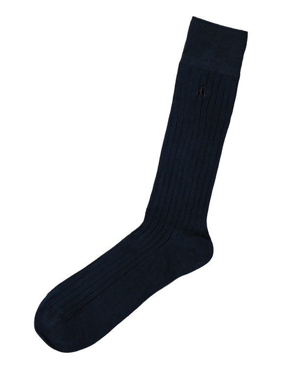 Swole Panda Bamboo Socks (ribbed navy)