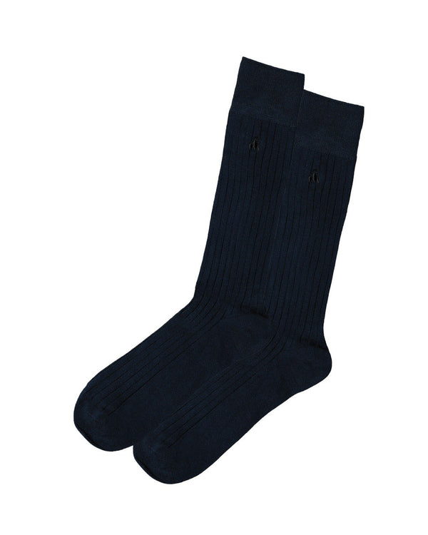 Swole Panda Bamboo Socks (ribbed navy)