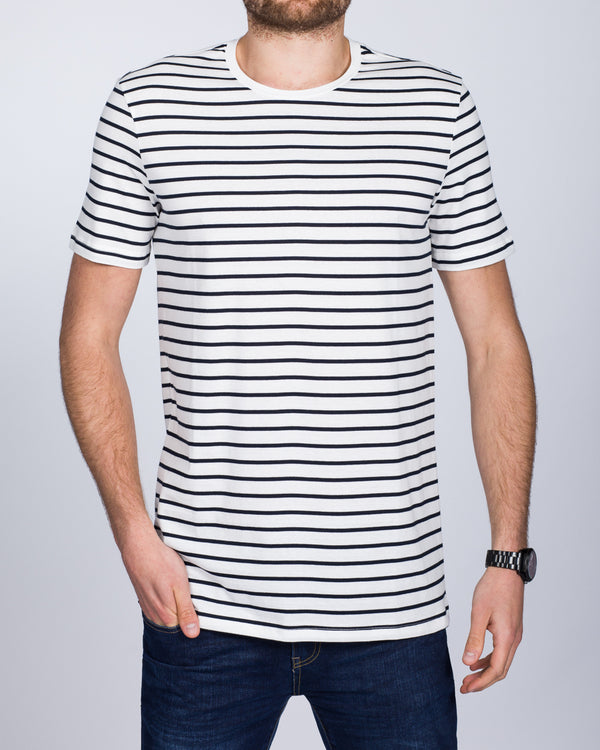 2t Tall Striped T-Shirt (white)