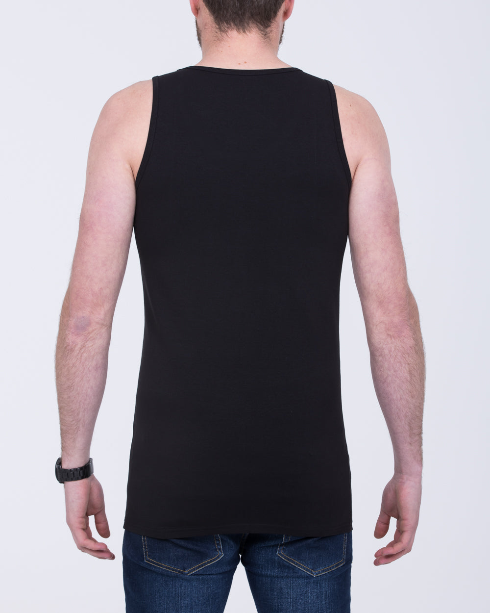 Girav Sleeveless Extra Tall Vest (black) Twin Pack