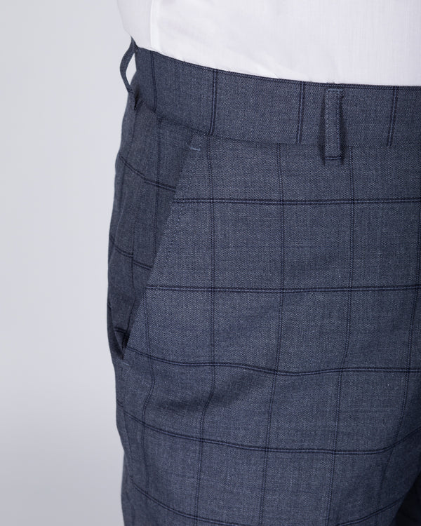 2t Slim Fit Tall Trousers (blue check)