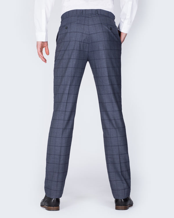 2t Slim Fit Tall Trousers (blue check)