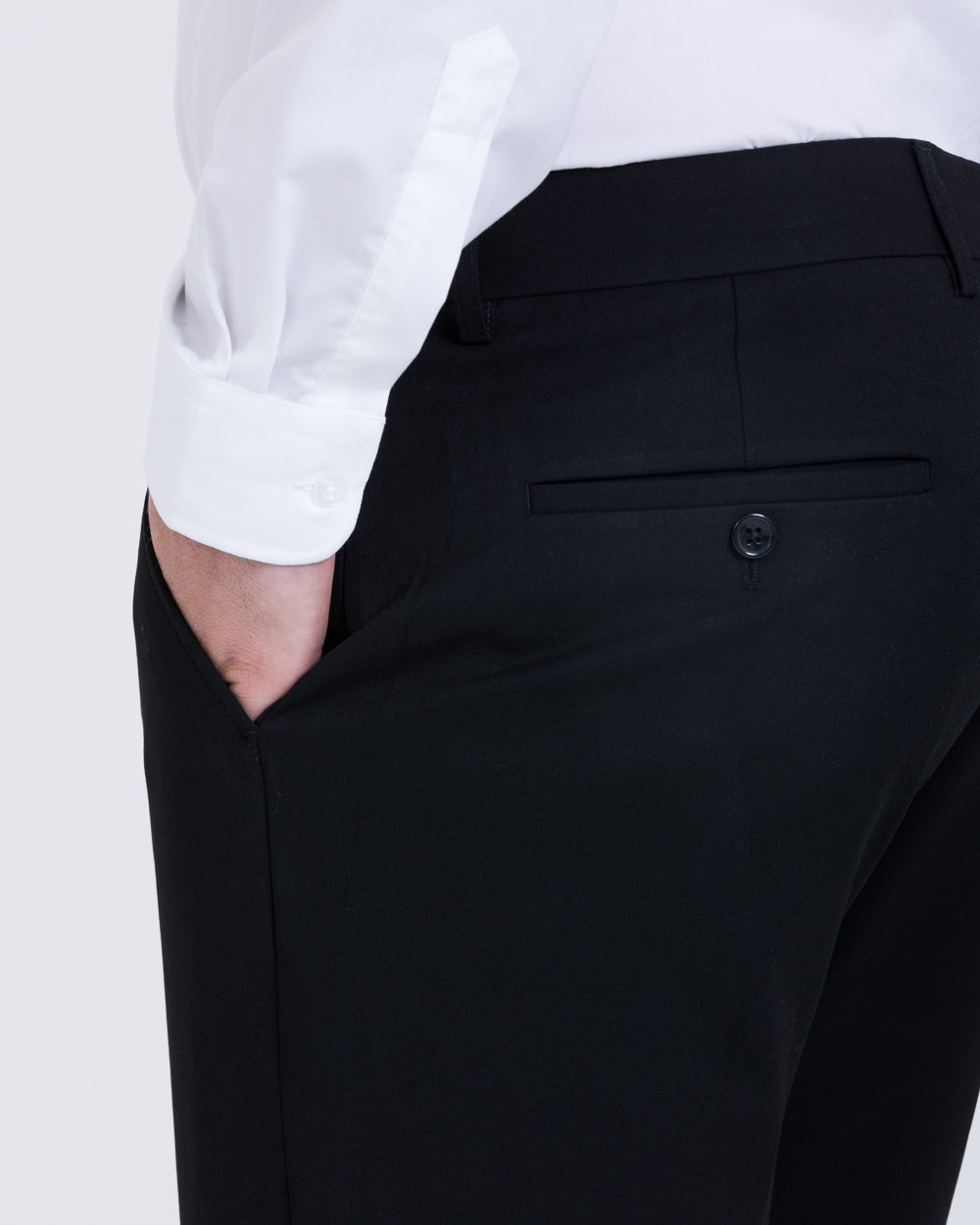 Tall slim leg fashion black trousers