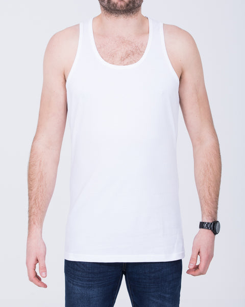 Long white vest top best sale