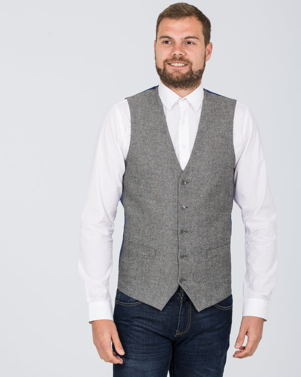 Skopes Ruthin Slim Fit Tall Waistcoat (silver tweed)