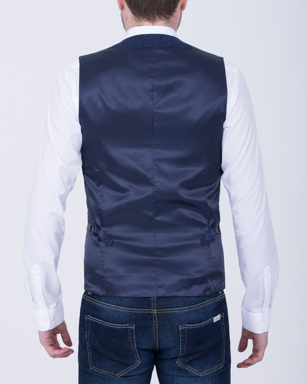 Skopes Slim Fit Tall Jude Waistcoat (navy herringbone)