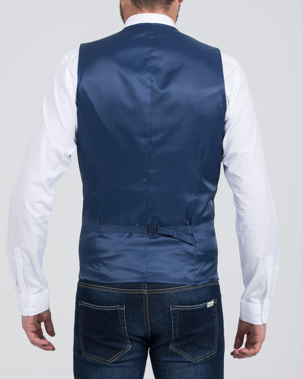 Skopes Ruthin Slim Fit Tall Waistcoat (blue tweed)