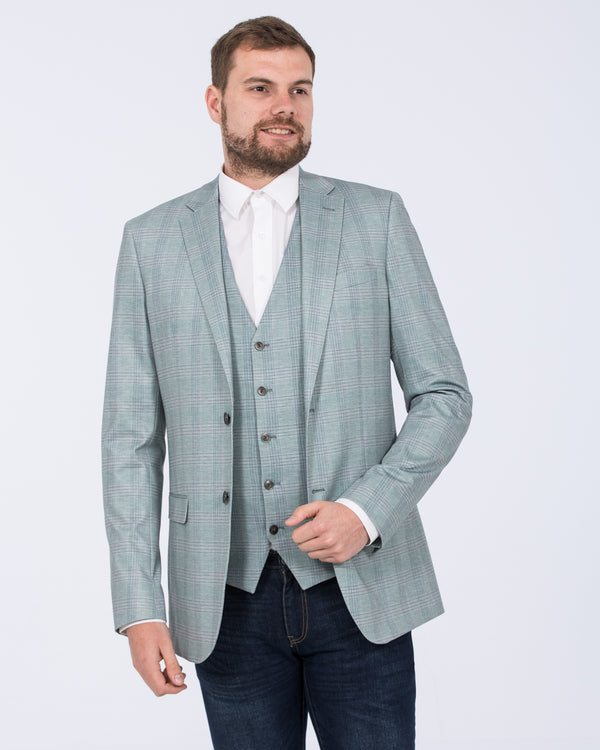 Skopes Montalvo Slim Fit Tall Waistcoat (light green check)