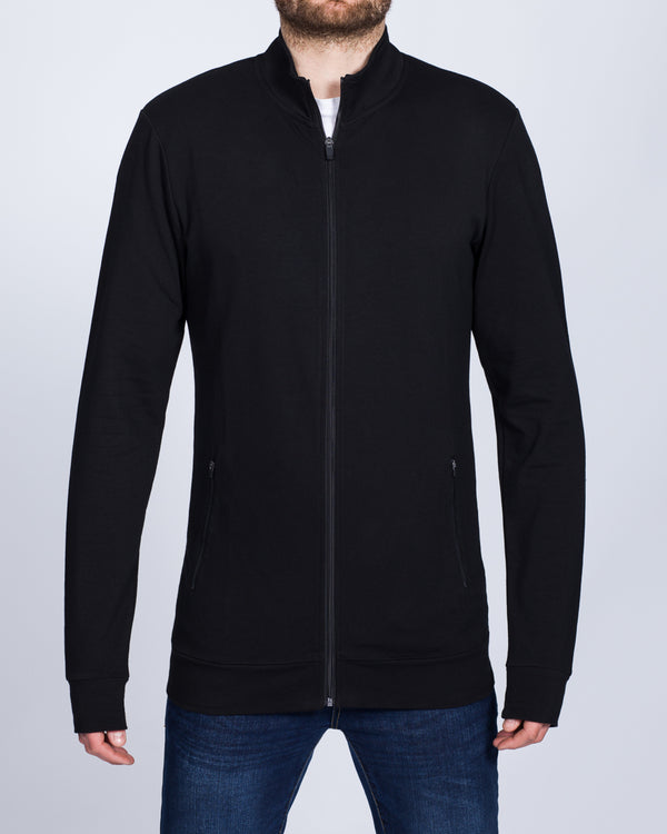 2t Tall Zip Up Top (black)