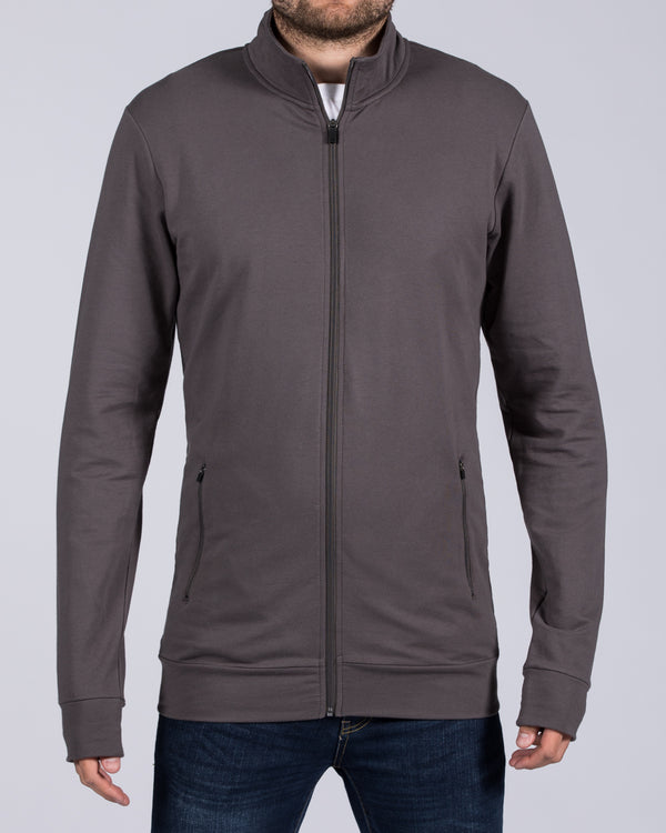 2t Tall Zip Up Top (dark grey)